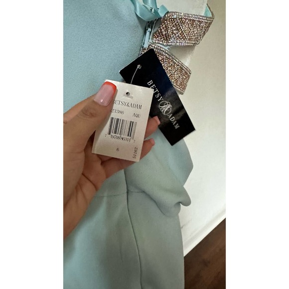 Crystal Crossed Straps Dress with Cowl Back Betsy and Adam NWT - Picture 12 of 15